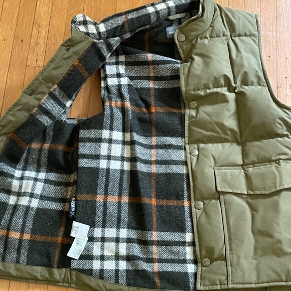 LL Bean Men's Vest With Downtex Flannel Lining Size Small - Picture 4 of 5